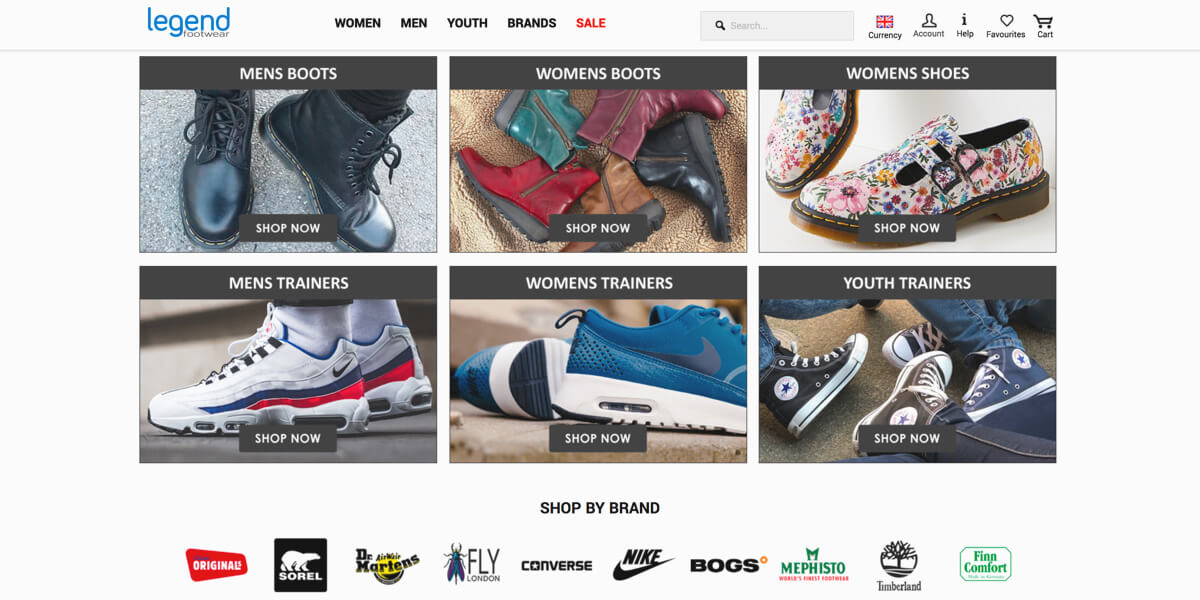 Magento Based Platform for Footwear Legend Footwear Case Study