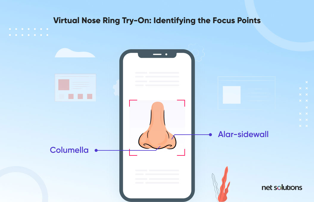 identifying the focus point when developing virtual nose ring try on app