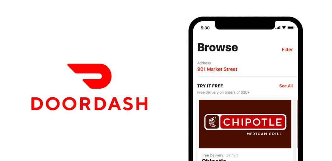 Door Dash on-demand delivery app