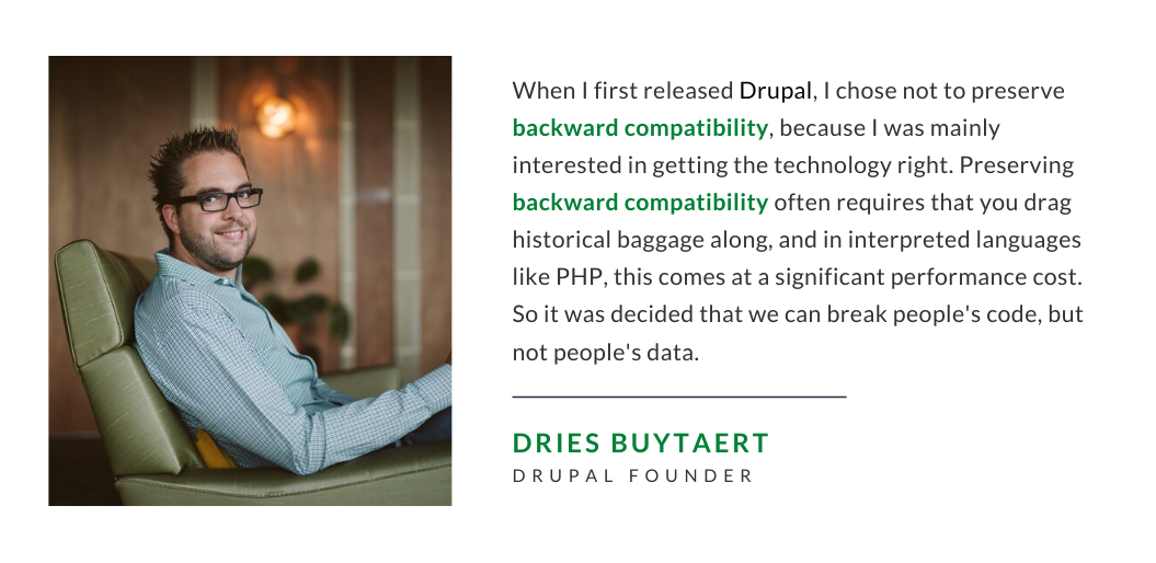 Dries on Drupal's philosophy
