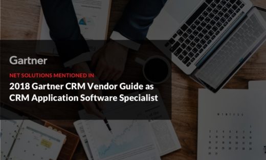 The Gartner CRM Vendor Guide 2018 Mentions Net Solutions