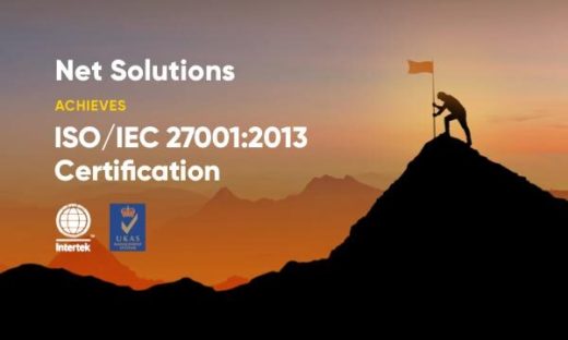 Net Solutions is ISO IEC 27001 2013 Certified