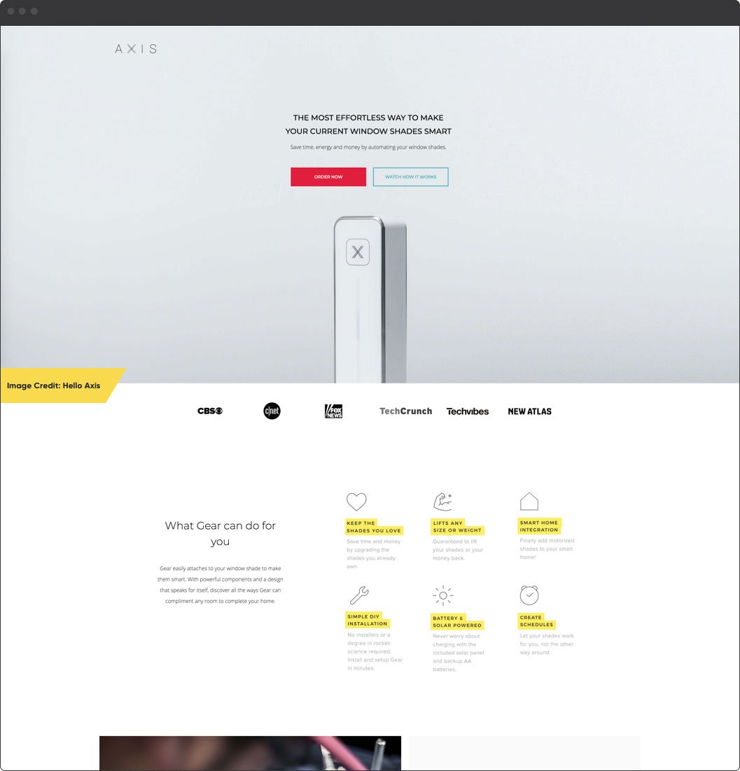 Hello Axis Example | Amazing eCommerce Landing Pages