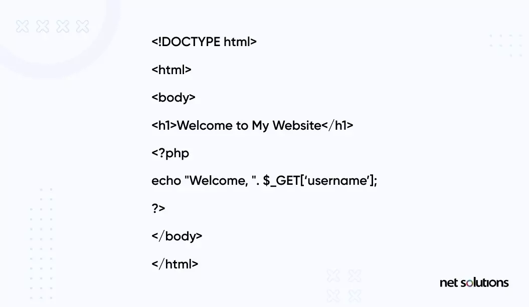 PHP Code Script for Welcome Message