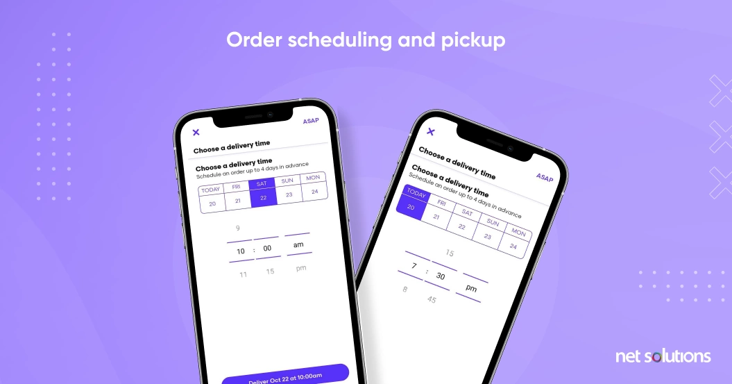 order schedulling and pickup