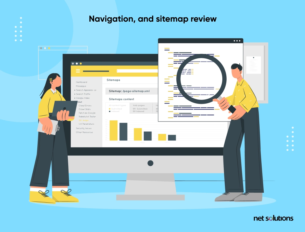 navigation and sitemap review