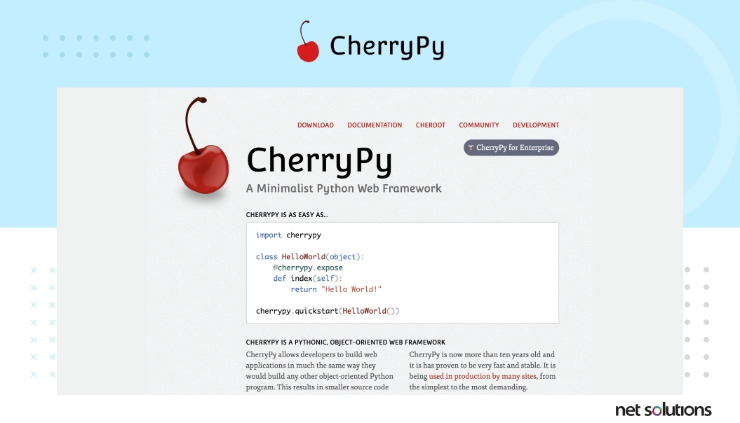 cherrypy python frameworks