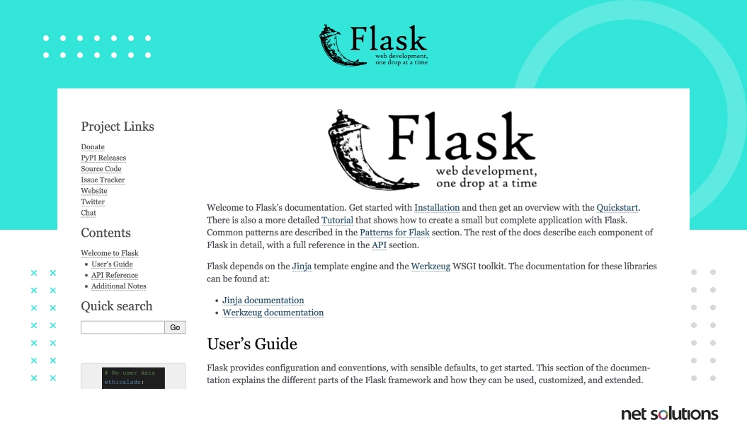 flask python frameworks