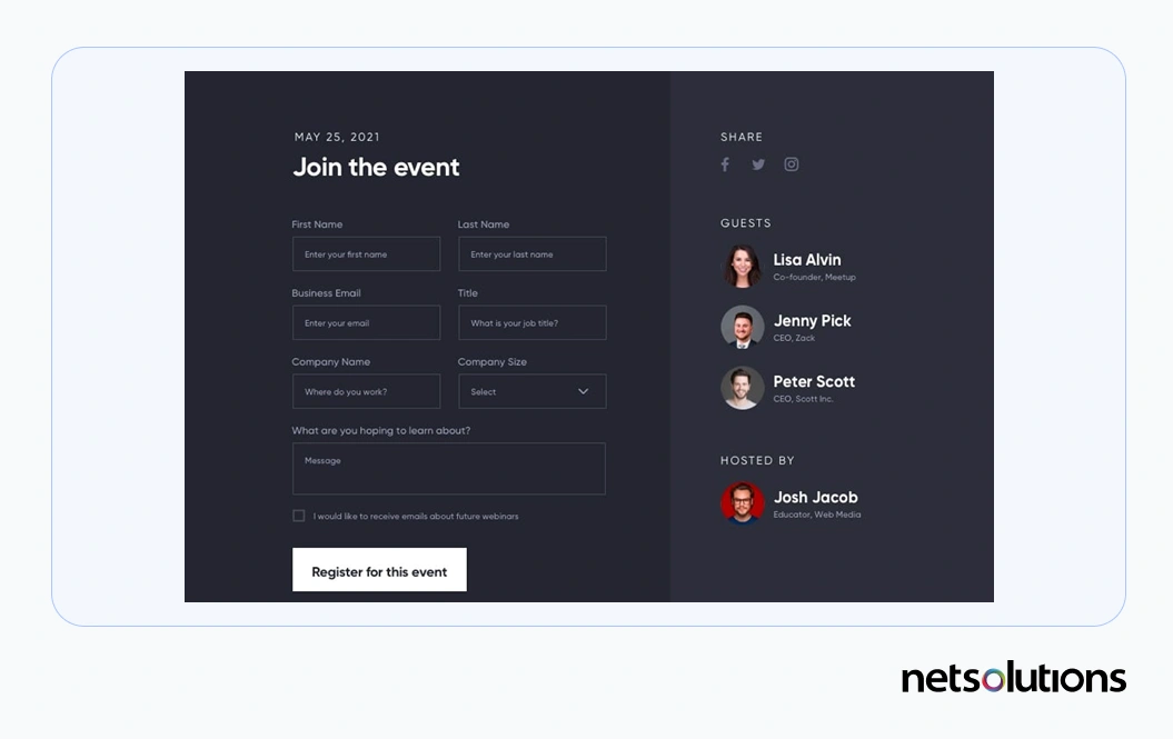 9 Form Design Best Practices | Form UX Examples | Net Solutions