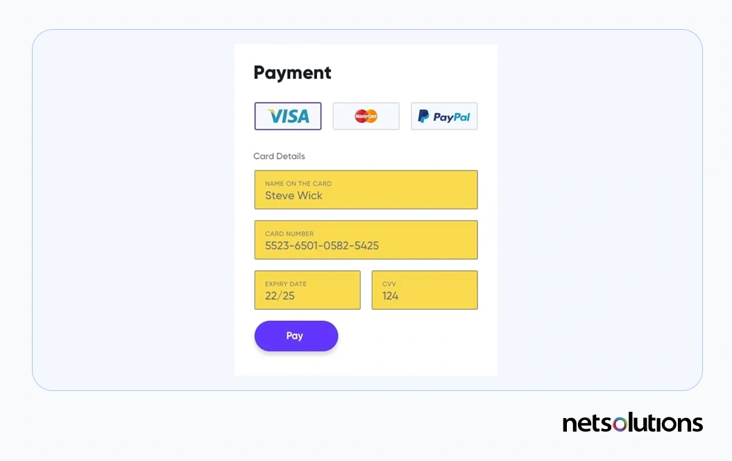 9 Form Design Best Practices | Form UX Examples | Net Solutions