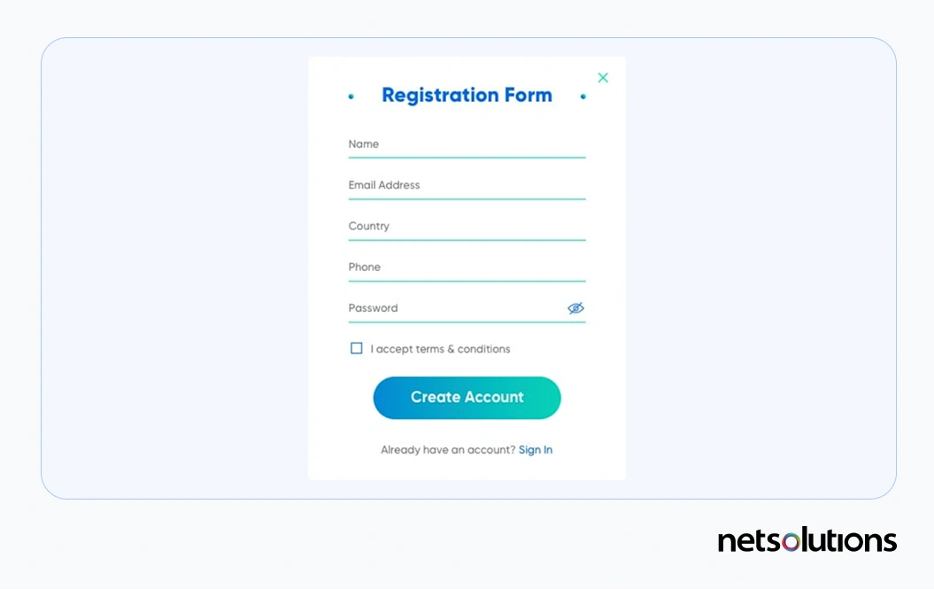 9 Form Design Best Practices | Form UX Examples | Net Solutions