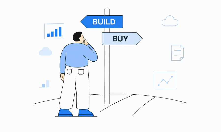 Thumbnail_Build vs. Buy Software_ 10 Decision-making Parameters for Enterprise Software