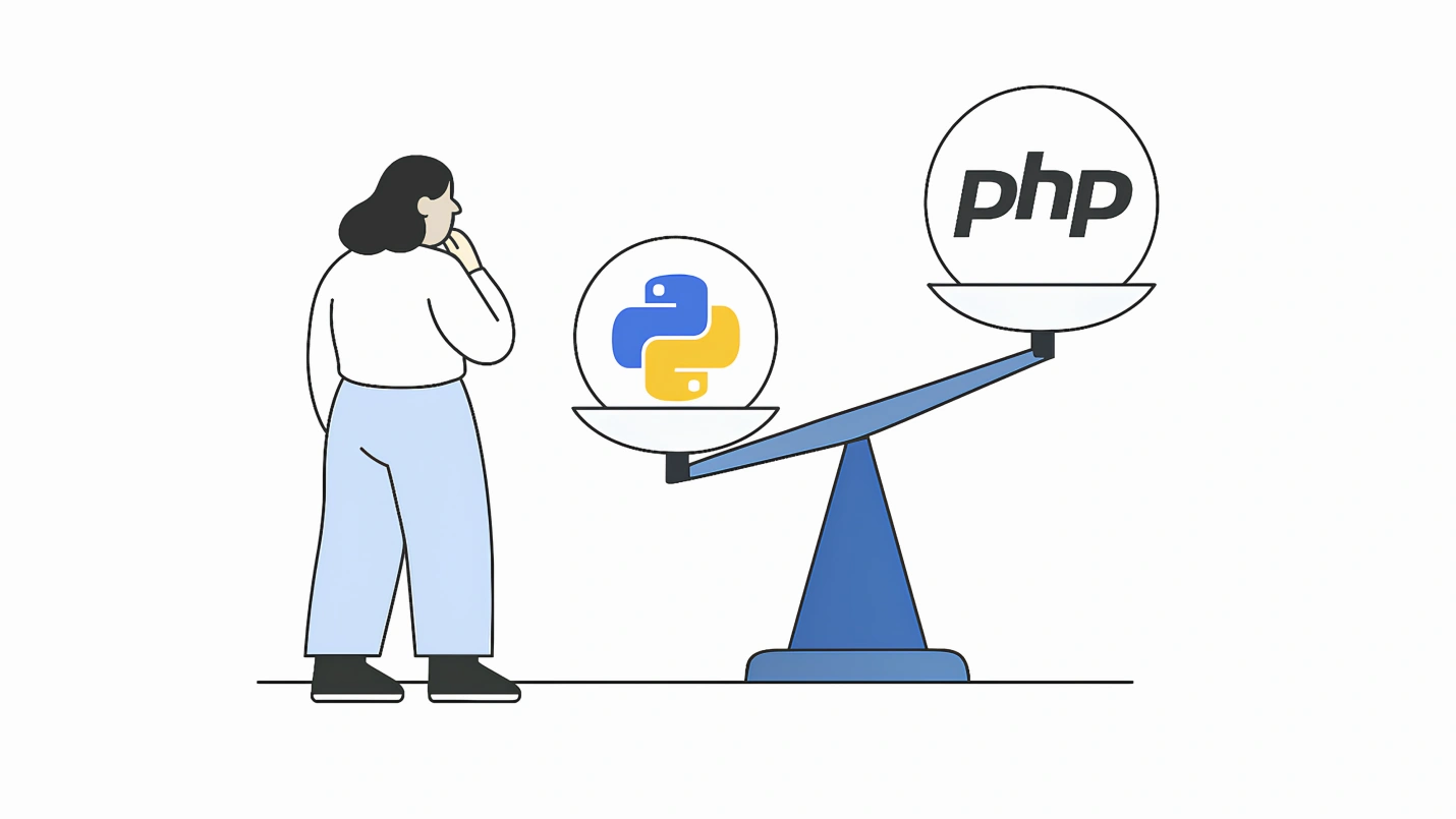 Header Image_PHP vs Python_ Features & Comparison for 2025