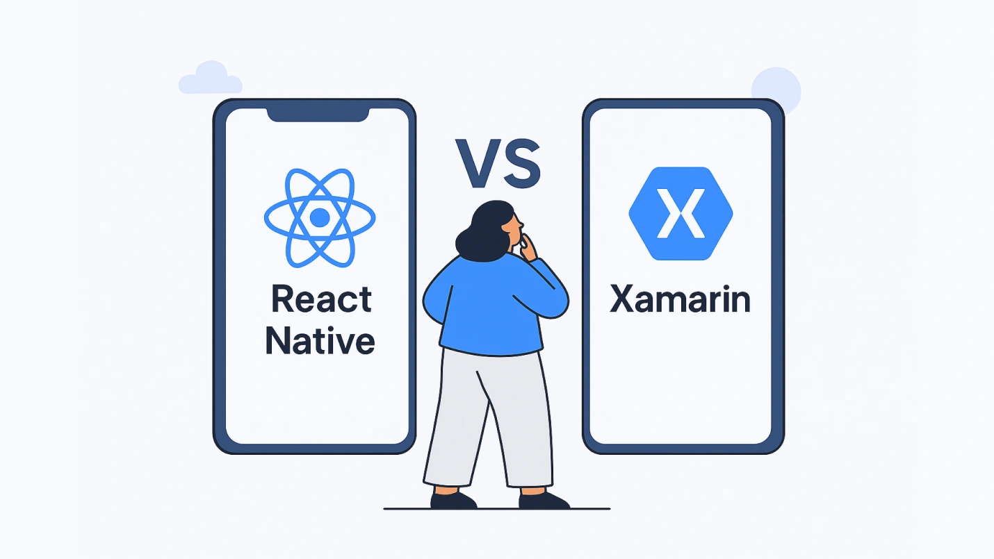 Header Image_React Native vs Xamarin_ What’s The Best Cross-Platform App Development Framework for 2025_