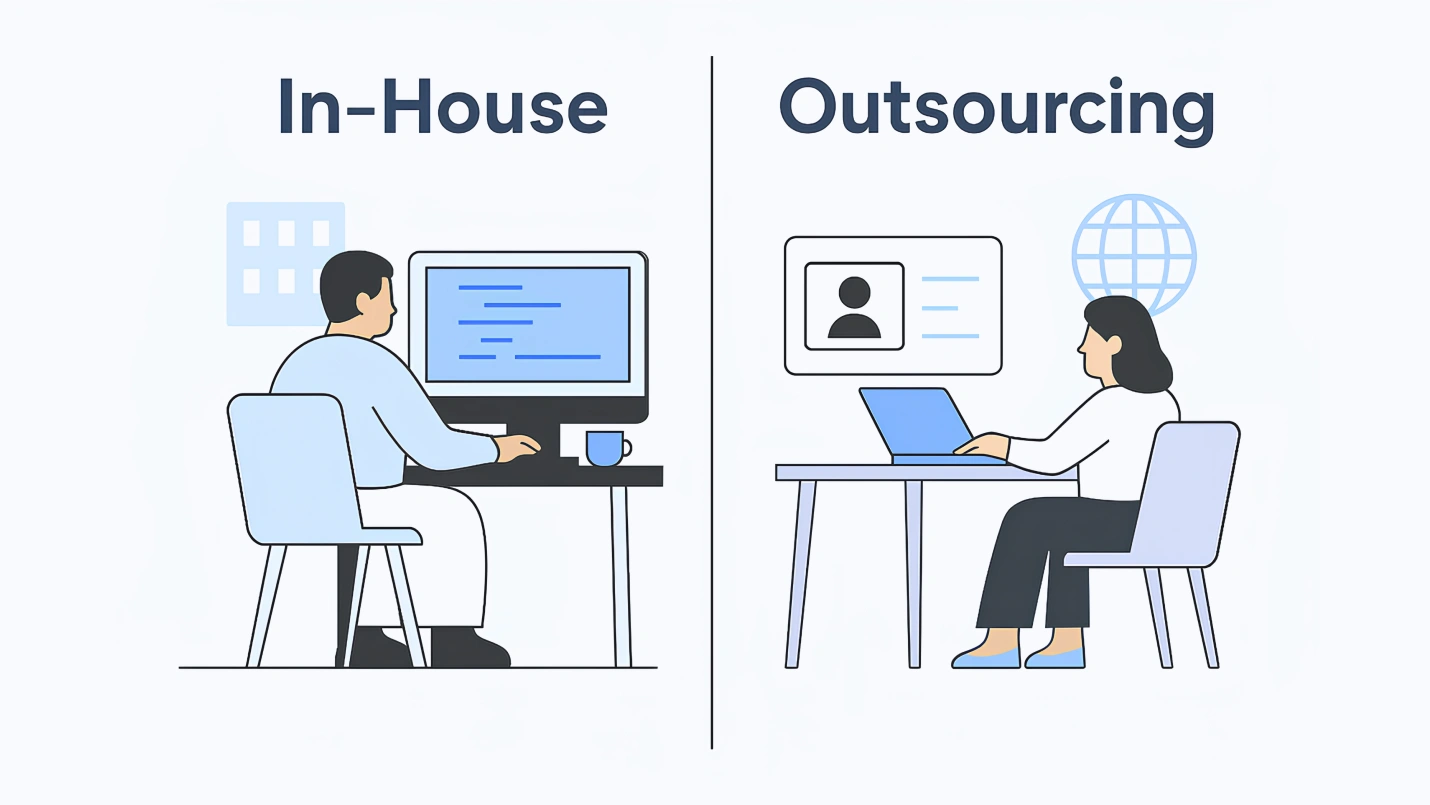 Header Image_In-House vs. Outsourcing Software Development_ Evaluating the Pros and Cons