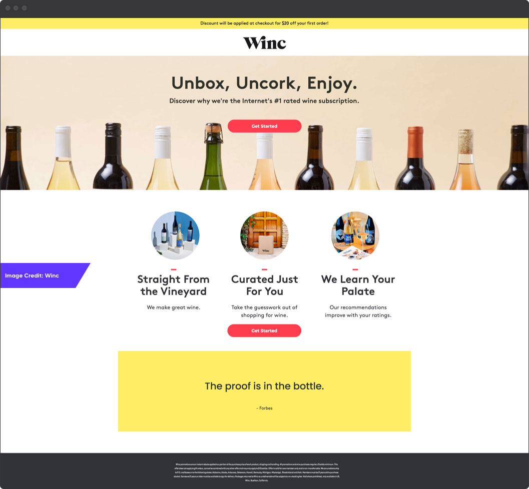 amazing-ecommerce-landing-pages-winc-example