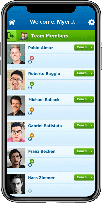 a pictorial representation of the interface of Coach